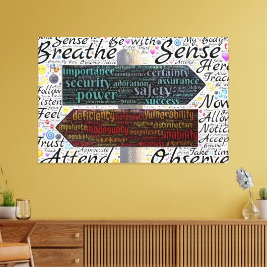 Typografie Canvas Afdruk (Insitu (Woonkamer))