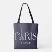 Typografie-Canvas tas "Parijs - Frankrijk - Tour E (Achterkant)