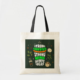 Typografie Canvas Tas voor Koffieliefhebbers