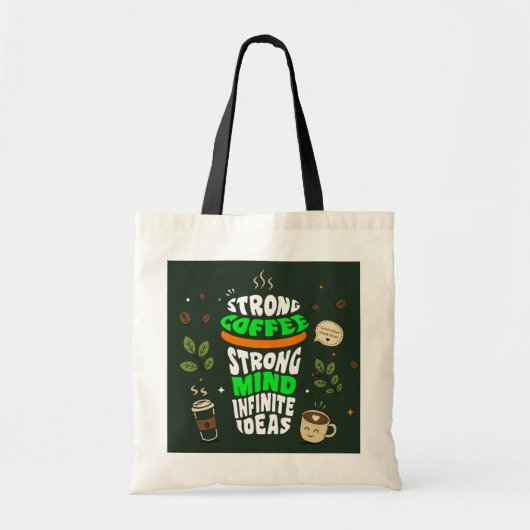 Typografie Canvas Tas voor Koffieliefhebbers (Voorkant)
