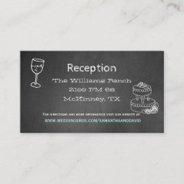 Typografie Chalk Board Wedding Receptie Kaart