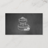 Typografie Chalk Board Wedding Receptie Kaart (Achterkant)