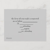 Typografie Chalkboard bruiloft rsvp Uitnodiging Briefkaart (Achterkant)