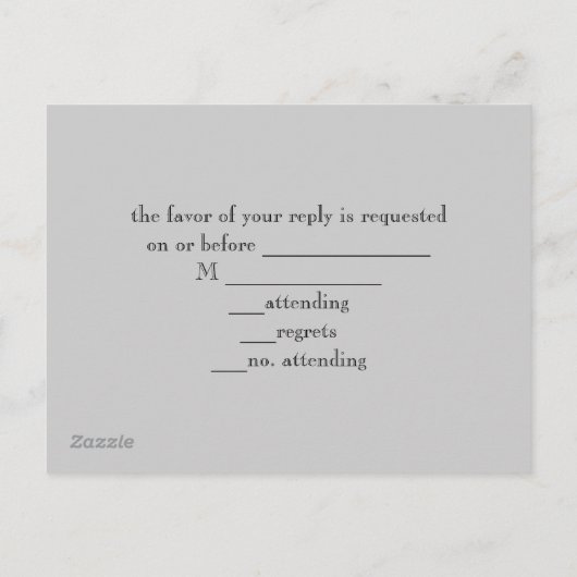  Typografie Chalkboard bruiloft rsvp Uitnodiging Briefkaart (Achterkant)