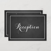 typografie Chalkboard Reception Kaart (Voorkant / Achterkant)