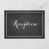  typografie Chalkboard Reception Kaart (Voorkant)