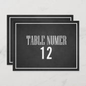 TYPOGRAFIE CHALKBOARD TABLE NUMBER BRIEFKAART (Voorkant / Achterkant)