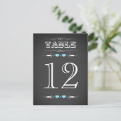 typografie Chalkboard Table Number Kaart (Staand voorkant)