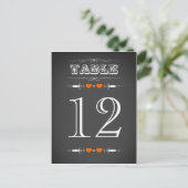 typografie Chalkboard Table Number Kaart (Staand voorkant)