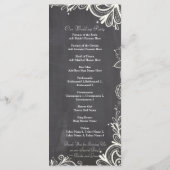  typografie Chalkboard Trouwprogramma's Programmakaart (Achterkant)