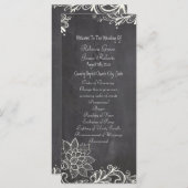  typografie Chalkboard Trouwprogramma's Programmakaart (Voorkant / Achterkant)