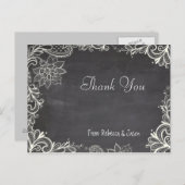  typografie Chalkboard Wedding dank u Briefkaart (Voorkant / Achterkant)