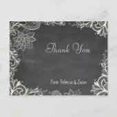  typografie Chalkboard Wedding dank u Briefkaart (Voorkant)