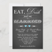 Typografie Chalkboard Wedding Invite 10 Kaart (Voorkant)