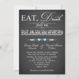  Typografie Chalkboard Wedding Invite 10 Kaart