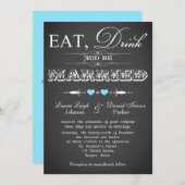  Typografie Chalkboard Wedding Invite 10 Kaart (Voorkant / Achterkant)