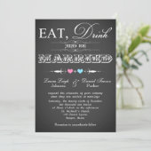  Typografie Chalkboard Wedding Invite 11 Kaart (Staand voorkant)