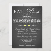  typografie Chalkboard Wedding Invite 4 Kaart (Voorkant)