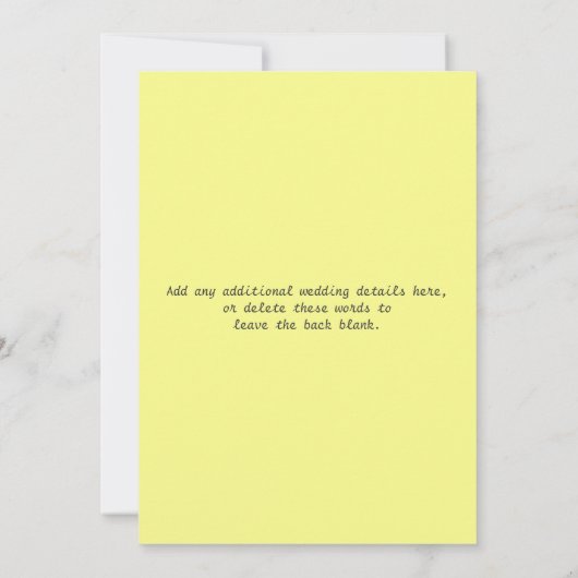  typografie Chalkboard Wedding Invite 4 Kaart (Achterkant)