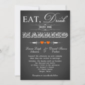 typografie Chalkboard Wedding Invite 7 Kaart (Voorkant)
