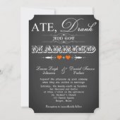  typografie Chalkboard Wedding Invite 7 Kaart (Voorkant)