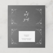 typografie Chalkboard Wedding Plaatskaartje (Buitenkant ongevouwen)