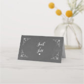  typografie Chalkboard Wedding Plaatskaartje (Achterkant)