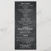 Typografie Chalkboard Wedding Programma's (Achterkant)