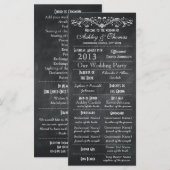 Typografie Chalkboard Wedding Programma's (Voorkant / Achterkant)