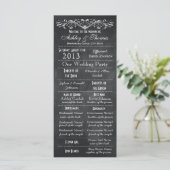 Typografie Chalkboard Wedding Programma's (Staand voorkant)