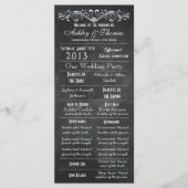  Typografie Chalkboard Wedding Programma's (Voorkant)