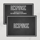  TYPOGRAFIE CHALKBOARD WEDDING RSVP KAART (Voorkant / Achterkant)