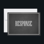 TYPOGRAFIE CHALKBOARD WEDDING RSVP KAART<br><div class="desc">TYPOGRAPHY CHALKBOARD WEDDING RSVP KAART Deze moderne - traditionele bruiloft RSVP kenmerkt witte moderne typografie en kalligrafie in het karton met witte boarders. Dit is een onderdeel van een huwelijksuitnodiging. Klik voor meer informatie op bovenstaande button.</div>
