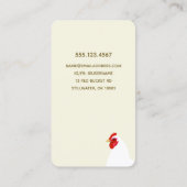 Typografie Chicken Boerderij Fresh Eggs Visitekaartje (Achterkant)