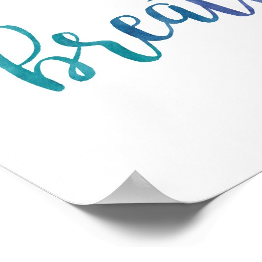 Typografie Citaat Breedte de Motivatie Waterverf Poster (Hoek)