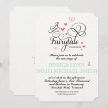Typografie Citaat Mint en Coral FairyTale Wedding