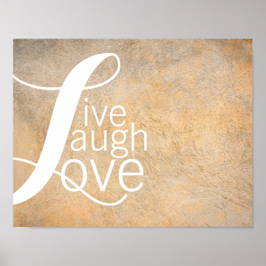 typografie citaat poster live lacht liefde (Voorkant)