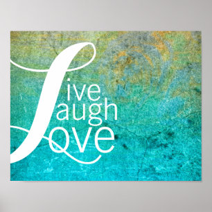 typografie citaat poster live lacht liefde voor bl
