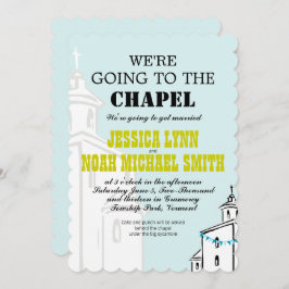Typografie Citaat We gaan naar het Chapel Wedding Kaart