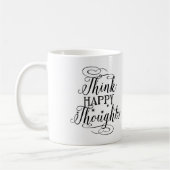 Typografie Coffee-Mok, denk Happy Thoughts Koffiemok (Links)