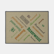 Typografie Collage elke familienaam elke kleur