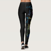 Typografie Colorful Words of Motivation Leggings (Achterkant)