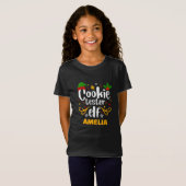 Typografie Cookie Tester Elf Family Matching T-shirt (Voorkant volledig)