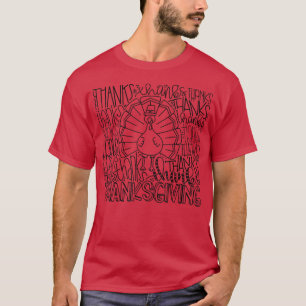 Typografie Costume Gobble Turkey Thanksgiving T-Sh T-shirt
