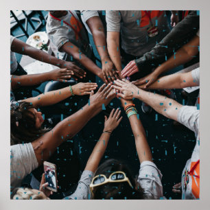 Typografie - Courage - Aangepaste foto Poster