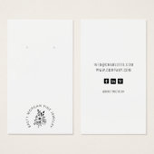 Typografie Crown Logo Earring Jewelry Display Card Visitekaartje (Voorkant /achterkant)