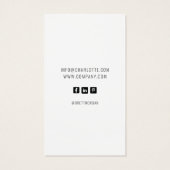 Typografie Crown Logo Earring Jewelry Display Card Visitekaartje (Achterkant)