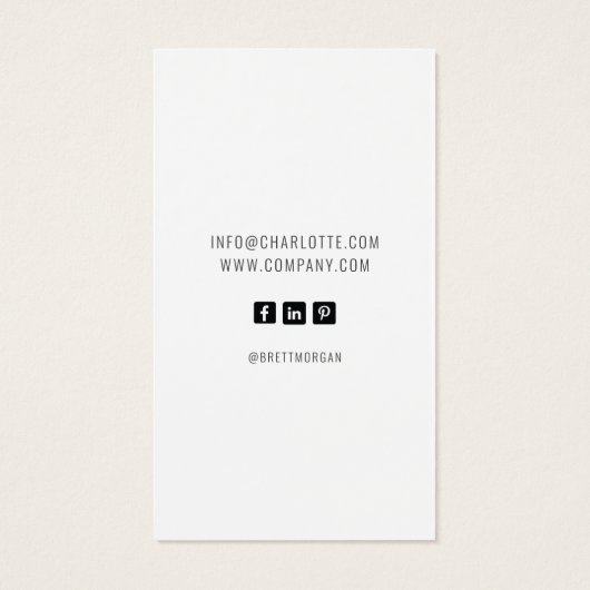 Typografie Crown Logo Earring Jewelry Display Card Visitekaartje (Achterkant)