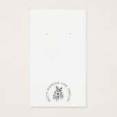 Typografie Crown Logo Earring Jewelry Display Card Visitekaartje (Voorkant)