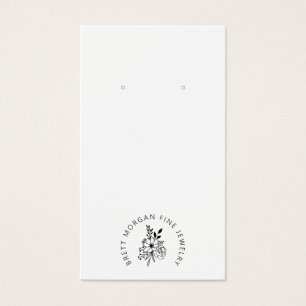 Typografie Crown Logo Earring Jewelry Display Card Visitekaartje